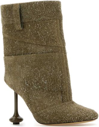 Loewe Womens Toy Panta Ankle Boot Khaki Suede