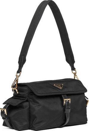 Prada Womens Shoulder Bag Explore Black Recycled Polyamide Handbags Hand