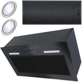 OEM Campana Extractora Bajo Mueble De 52 Cm, Color Negro, Bt-236