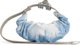 Diesel Blaue Denim-Tasche Hobo Grab D aus Satin