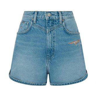 Pepe Jeans London Denim Shorts - Dames - Denim shorts - Blauw - W27 - Denim - Korte Broeken