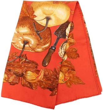 Herm&egrave;s Pre-owned Citrouilles et Coloquintes Scarf - - Pre-owned - Donna - Arancione - ONE SIZE