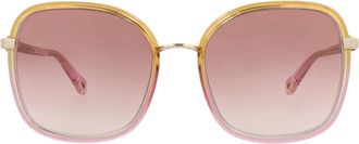 Chlo&eacute; Square-Frame Injection Sunglasses