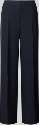 s.Oliver Black Label Wide Leg Stoffhose mit B&uuml;gelfalten in Marine, Gr&ouml;&szlig;e 34/32