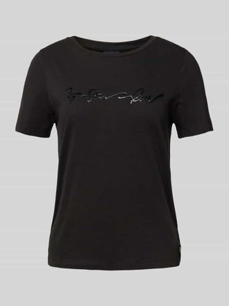 G-Star T-Shirt mit Label-Print in Black, Größe XS