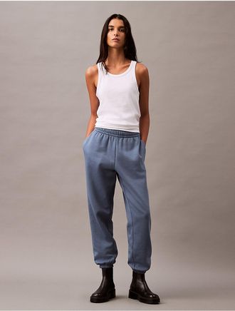 Calvin Klein Jeans Calvin Klein Womens Monogram Fleece Joggers - Blue - XS