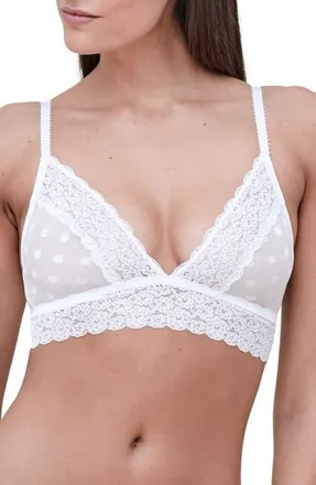 Skarlett Blue Dare Lace Bralette in White at Nordstrom, Size X-Large
