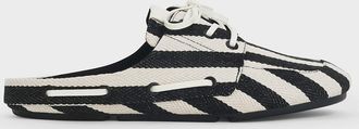 Charles & Keith Jude Striped Slip-On Boat Shoes
