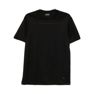 Emporio Armani Tonal Logo T-Shirt - Heren - T-shirts - Zwart - M - Katoen - Tops