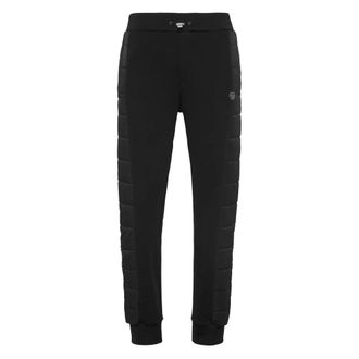 Philipp Plein Broeken, Heren, Zwart, L, Katoen, Puffered Joggingbroek