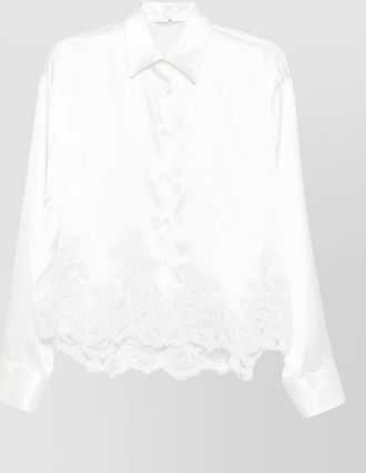 Ermanno Scervino silk lace trim shirt