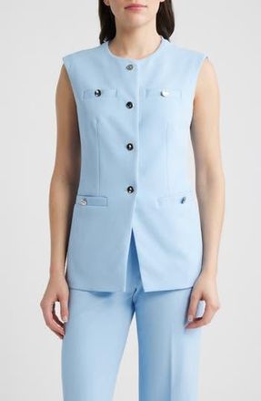 Anne Klein Button-Up Four-Pocket Vest in Lakeshore at Nordstrom Rack, Size 14 P