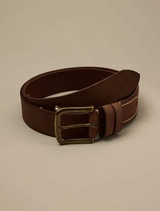 Lucky Brand Stitched Leather Belt