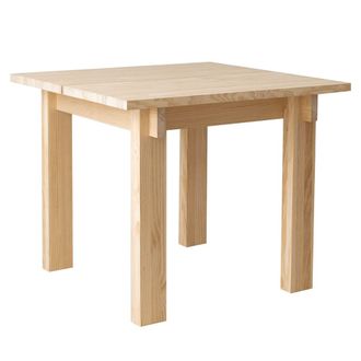 Naan Furniture Mesa de comedor de pino macizo natural 90 cm barnizado