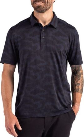 Cutter & Buck Epic Comfort Camo Regular Fit Polo in Navy Blue at Nordstrom, Size Medium R