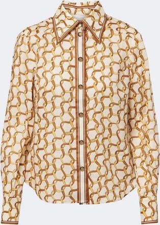 Zimmermann Printed ramie shirt
