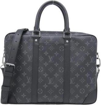 Louis Vuitton Pre-owned Coated Canvas Handbag - Heren - Vintage Handtas - Zwart - ONE Size - Vintage