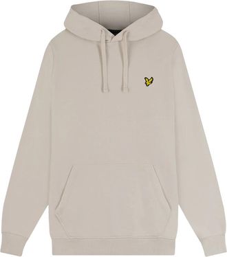 Lyle & Scott Hooded Pullover Mid Layer - Heren - Hoodies - Beige - S - Katoen - Hoodies & sweatvesten