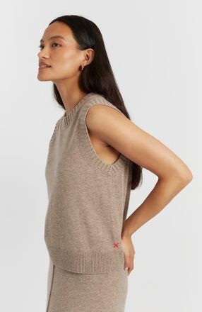Chinti and Parker Wool Cashmere Tank in Warm Oatmeal at Nordstrom, Size X-Large