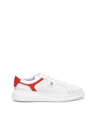 Tommy Hilfiger White Red Pointed Toe Sneakers