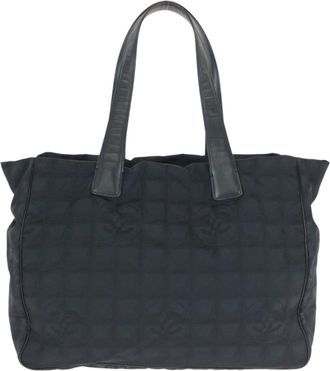 Chanel Black New Travel Line Shoulder Bag Tote Bag (Pre-Owned)