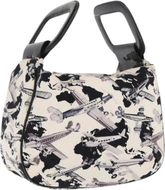 Chanel Pre-owned Handbags, female, White, Size: ONE SIZE Pre-owned Canvas Handbag