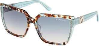 Guess GM00012 89W Womens Sunglasses Tortoiseshell Size 58