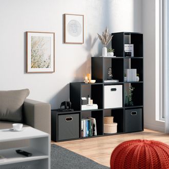 Vicco Estanter&iacute;a Escalonada, Negro, 142.5 X 140 Cm, Vicco