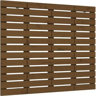 vidaXL Cabecero Cama Pared Madera Maciza Pino Marr&oacute;n Miel 106x3x91,5cm Vidaxl