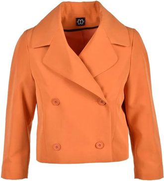 Lvl Level Vibes Level Orange Cropped Polyester-Blend Jacket