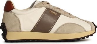 Tod's t Vintage Beige Leather Blend Sneakers
