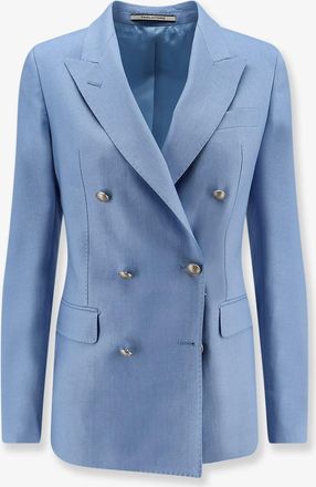 Tagliatore Blazer Parigi doppiopetto in lino - TAGLIATORE - gender_Woman