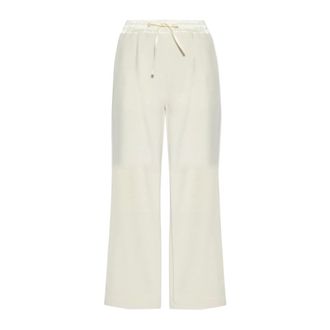 Jil Sander Broeken, Dames, Beige, M, Wol, Wollen broek