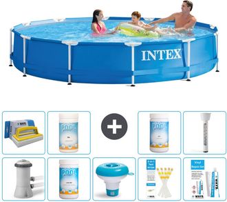 Intex Piscina Con Estructura Redonda - 366x76 Cm - 8-piezas S43233