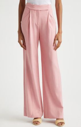 Veronica Beard Marbeau High Waist Wide Leg Pants in Petal at Nordstrom, Size 10