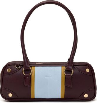 Hammitt Small Meredith Leather Shoulder Bag in Regatta Stripe/Gold at Nordstrom