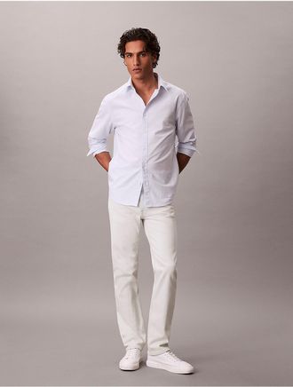 Calvin Klein Jeans Calvin Klein Mens Standard Straight Jeans - White - 32W x 30L