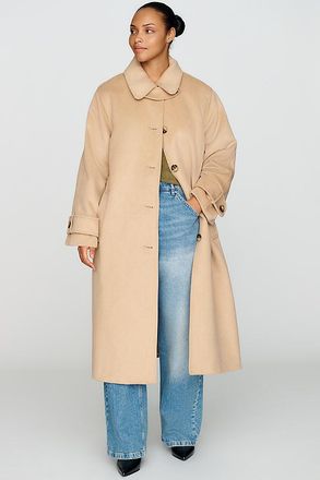 Maeve Wool Blend Balmacaan Coat Jacket