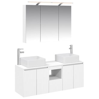 vidaXL Juego De Muebles De Ba&ntilde;o 4 Pcs Blanco 100 X 14,5 X 70 Cm Vidaxl