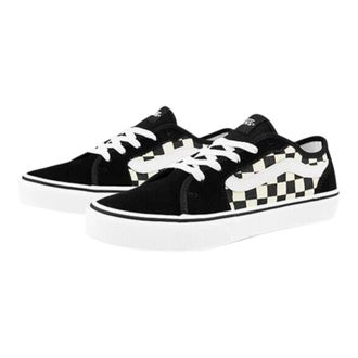 Vans Filmore Decon Sneaker in Black/White/Checkerboard Canvas Women