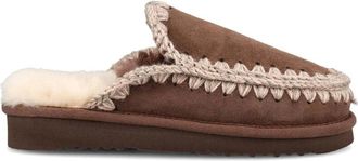 Mou Leskimo Slipper - Dames - Pantoffels - Bruin - 39 EU - Wol - Schoenen