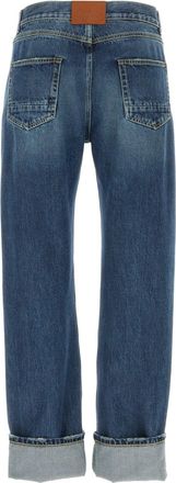 Alexander McQueen Wide-Leg Cropped Denim Jeans - Blue