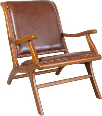 OEM Sill&oacute;n Colonial De Madera Con Asiento Tapizado En Cuero: Comodidad Y Elegancia