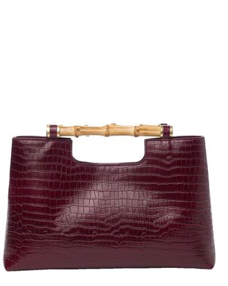J.McLaughlin J. McLaughlin Sumpter Croc-Embossed Leather Handbag