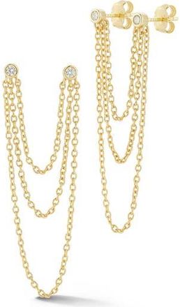 Glaze Jewelry Double Piercing Drop Chain Earrings in Gold at Nordstrom Rack