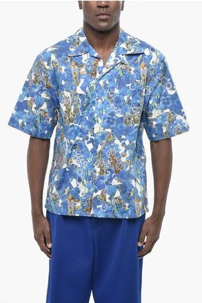 Marni Camicia Bowling in Cotone con Motivo Floreale taglia 46