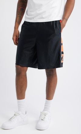 Nike Jordan Brooklyn Cat Scratch Shorts in Black/Infrared at Nordstrom, Size X-Large