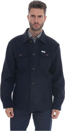 Fay Overshirt - Heren - Zomerjassen - Blauw - 2XL - Wol - Jassen
