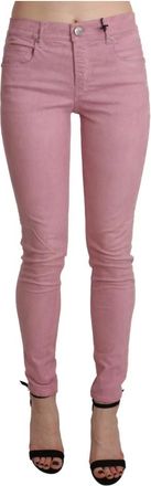 Acht Mid Waist Skinny Trouser - Dames - Skinny Jeans - Roze - W26 - Katoen - Jeans