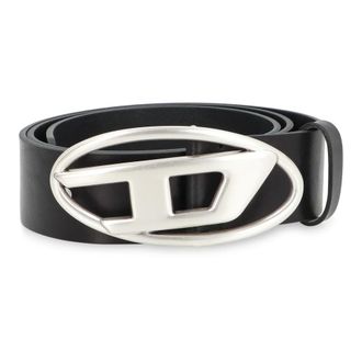 Diesel Belts, female, Black, Size: 100 CM B-1Dr Leather Belt